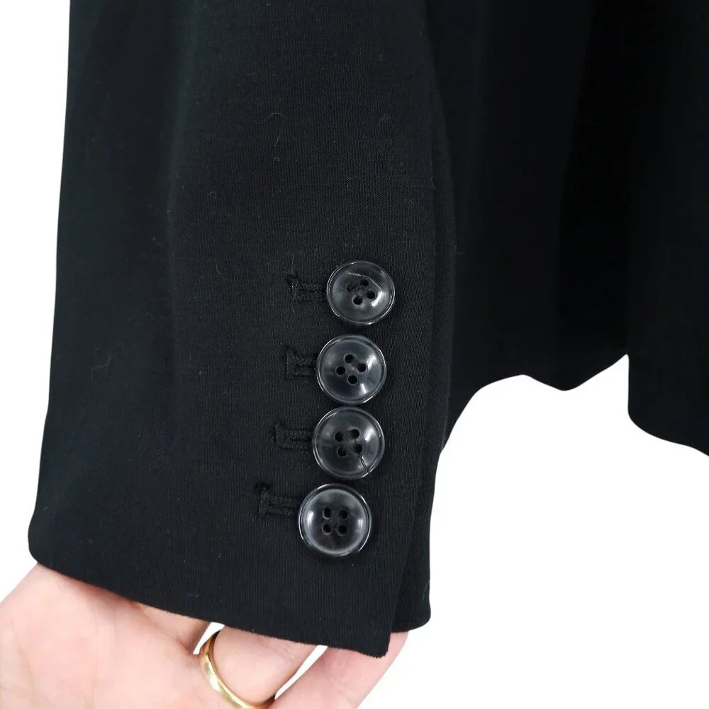 Lane Bryant Black Knit One Button Blazer Size 28 Stretch Career Business New NWT